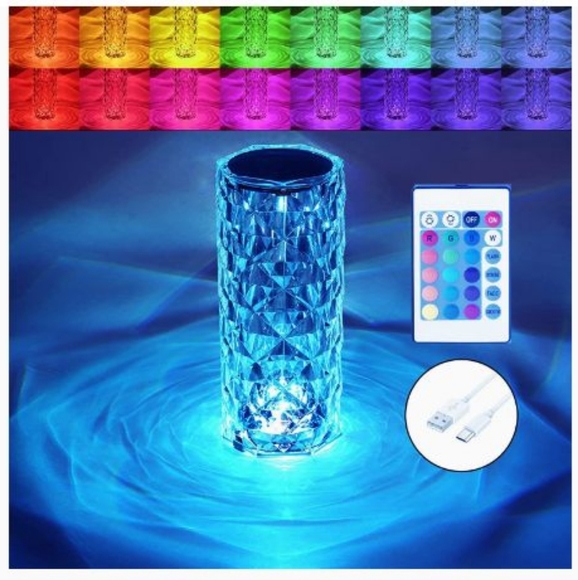 Other - Rose Diamond Table Lamp Control Touch